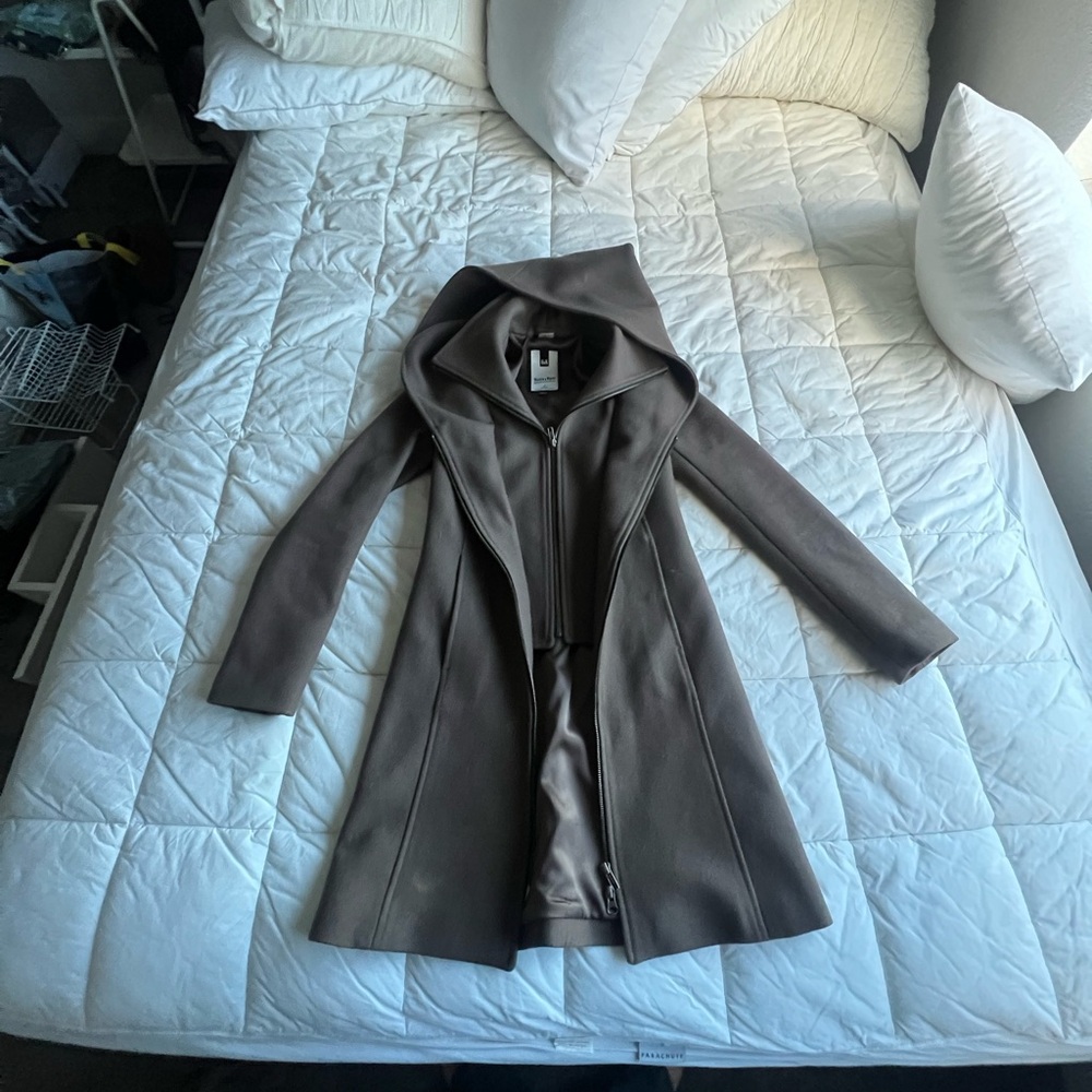 Soia & Kyo wool mix leather coat